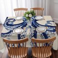 thumbnail image 3 of Navy Blue Octopus Coastal Table Cloth Waterproof Tablecloths, Nautical Summer Beach Rustic Tablecloth Dining Table Cover for Kitchen Party Tabletop Outdoor, Rectangle Tablecloth 52x70 Inch, 3 of 9