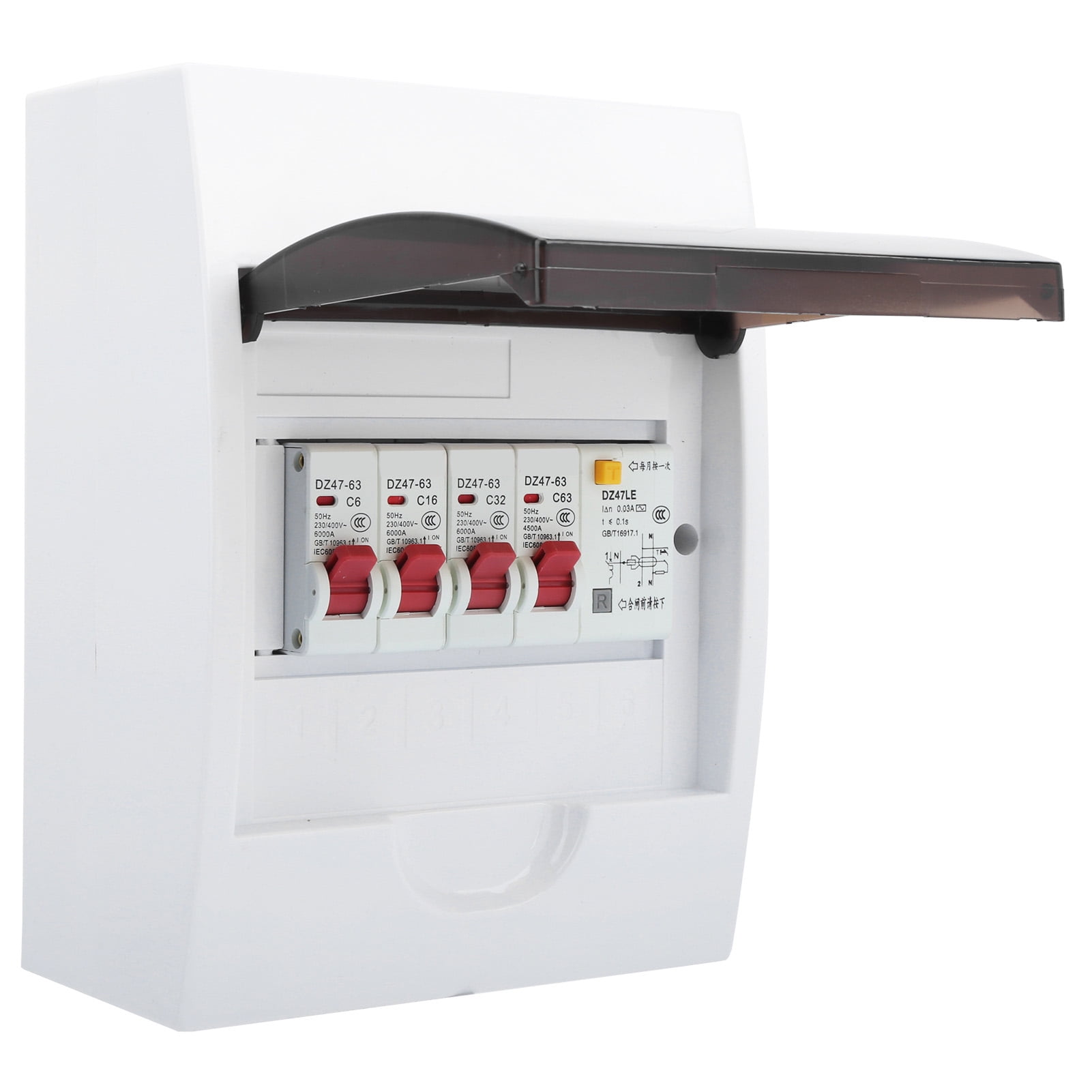 Boîte Fusible 3 Voies, Unité de Consommation à Action Sensible pour 3MCB 6a + 16a + 32a