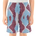thumbnail image 2 of BZSMCE Adjustable Drawstring Casual Shorts With Red Blue Python Pattern Pattern, 2 of 9
