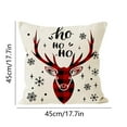 thumbnail image 2 of D Festive Christmas Letter Print Pillow Cover Sofa Cushion Case Linen Material For Holiday Decor 18X18Inch Color D, 2 of 5