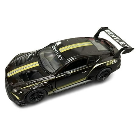 Rhode Island Novelty - Pull Back Die-Cast Metal Vehicle - BENTLEY CONTINENTAL GT3 [Black](5 inch)