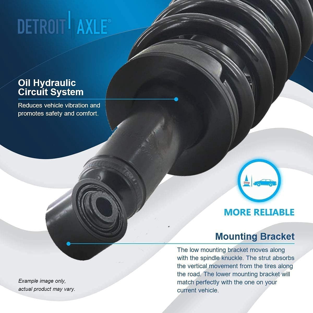 Detroit Axle - Strut Shock kits for 4WD 2000 2001 2002 2003 2004 2005 2006 Toyota Tundra Complete 2 Front Struts w/Coil Spring 2 Rear Shock Absorbers 2001-2005 Replacement Ready Struts Assembly