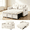 Beige, variant on 55" 3-in-1 Convertible Loveseat Sleeper Sofa, Velvet, with Pull-Out Bed, Reclining Backrest and Side Pockets, Dark Gray