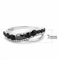 thumbnail image 2 of Rings for Women Silver 316L Stainless Steel DA269 - AAA Grade Cubic Zirconia in Black Diamond, 2 of 6
