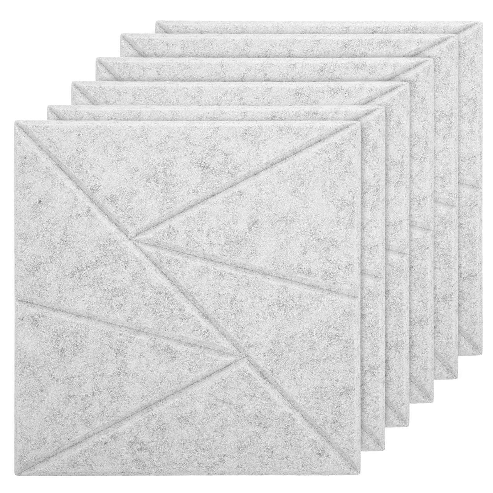 SOPOTUTU 6Pcs Light Grey Soundproofing Acoustic Panel for Studio High Efficiency Noise Reduction