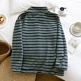 thumbnail image 7 of BXJX Womens Fleece Jackets, Zip up Long Sleeve Stand Collar Stripe Fall Spring Tops Green Size M, 7 of 7
