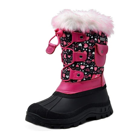 

DREAM PAIRS Kids Boys & GirIs Winter Waterproof Outdoor Sports Snow Boots KSNOW BLACK/PINK Size 12