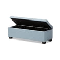 thumbnail image 2 of Pemberly Row Contemporary Solid Wood Roanoke Storage Bench in Light Blue, 2 of 8