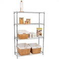 thumbnail image 2 of paproos 4 Tier Metal Storage Shelves, Kitchen Storage Shelf ,Metal Storage Shelves Unit Perfect for Laundry Bathroom Closet Shelves Microwave Stand (Black), 2 of 5