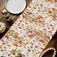 thumbnail image 2 of Table Runner Dresser Scarves 36 Inch Long,Thanksgiving Fall Maple Leaf Pumpkin Linen Dining Table Runners Autumn Plant Wood Board Tabletop Scarf for Wedding Holiday Party Kitchen, 2 of 9