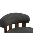 thumbnail image 5 of Christopher Knight Home Modern Boucle Slipper Accent Chair with Upholstered Plush Seat, Wood Legs, Dark Gray, 5 of 9
