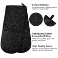thumbnail image 4 of Dailycode Double Sided Oven Mitt with Loop Heat Resistant Kitchen Long Potholders 7" x 35" White Lightning Texture, 4 of 6