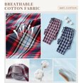 thumbnail image 3 of MoFiz Men's Plaid Print Woven Pajama Pants Cotton Lounge Sleepwear 3PACK, 3 of 5