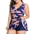 thumbnail image 1 of TIMIFIS Maillot de Bain Bikini à Volants pour Femme Bas Taille Haute Grande Taille Tankini, 1 of 5