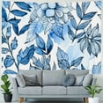 thumbnail image 4 of Floral Tapestry, Blue Flower Tapestry Aesthetic Watercolor Floral Tapestry, Floral Tapestry Wall Hanging For Dorm Living Room Bedroom Home Decor, 4 of 6