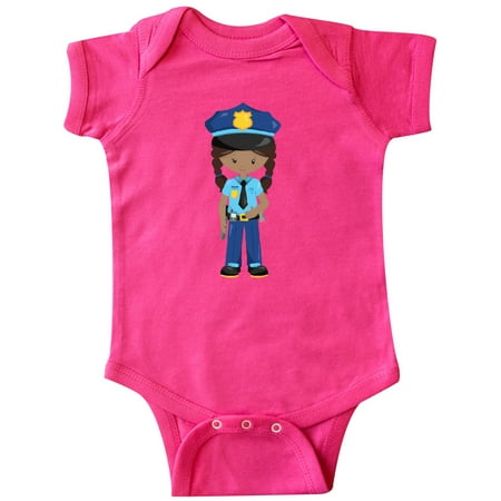 

Inktastic African American Girl Police Girl Police Uniform Gift Baby Girl Bodysuit