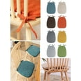 thumbnail image 5 of U - Shaped Chair Cushion for Dining Chairs, Single Chair Cushion with Ties & Non - Bottom, Washable Cotton - Linen Cover, 3cm Memory Foam, Colorful Pad for Kitchen/Dining Room,Coffee,1PCS, 5 of 5