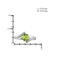 thumbnail image 2 of JewelersClub Peridot Ring Birthstone Jewelry – 0.80 Carat Peridot 0.925 Sterling Silver Ring Jewelry with White Diamond Accent– Gemstone Rings with Hypoallergenic 0.925 Sterling Silver, 2 of 4