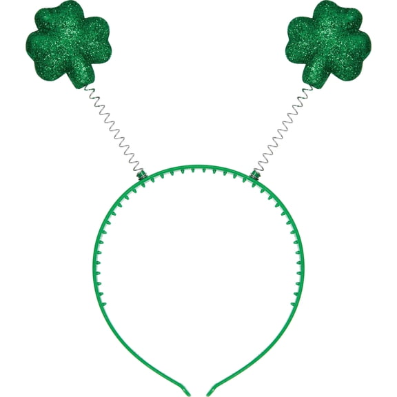 12 Count Bulk Pack St. Patrick's Day Plastic Headbands w/ Glitter