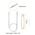 thumbnail image 2 of Uxcell Circular Knitting Needles Needles Stainless Steel 1 Set Gold US 8/5.0mm x 14 inch (100cm), 2 of 6