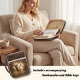 thumbnail image 4 of Xixirimido Bible Cover Case for Women, Quilted Bible Cover Bag with Handle, Bible Carrying Case Study Supplies Accessories for Men, Brown Elk Cross, 4 of 7
