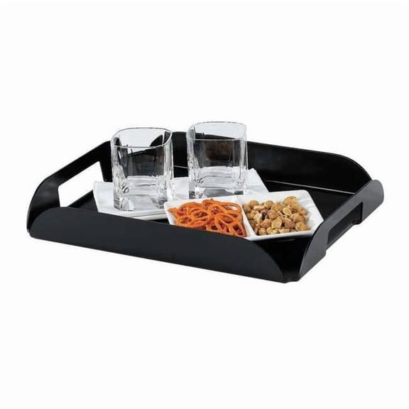 Hospitality 1 Source Coffee Tray, Rectangle, Black, Plastic TRCFB