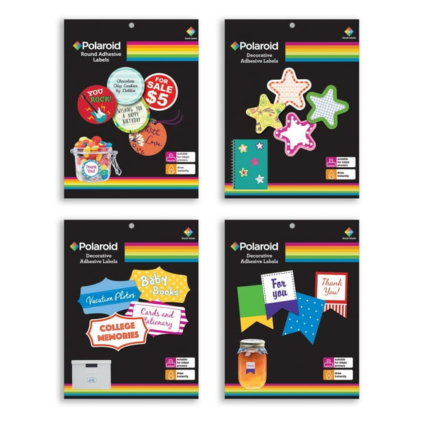 Polaroid print your own decorative labels 880 blank labels total 32