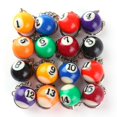 thumbnail image 5 of Colorful Billiard Ball Keychain Set 16 Pcs, Key Chain Balls Eightball Billar Chains Accessories, 5 of 5