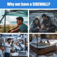thumbnail image 2 of 10x10 Canopy Sidewalls with Silver Coating UPF50+ Waterproof Sunwall for Outdoor   Canopies, 2 of 6