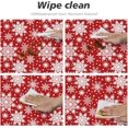 thumbnail image 4 of Christmas Snowflakes Tablecloth with Elastic Edge, Round Table Cloth Washable Reusable Table Cover for Kitchen Dining Party Picnic, Small, 4 of 6