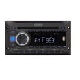 thumbnail image 1 of ASA Electronics Radio JWM452 Automobile; AM/FM/Bluetooth Prêt avec Audio en Diffusion en Continu A2DP/AVRCP; avec Lecture DVD/CD-R/RW/MP3; Panneau LCD Rétroéclairé LED Blanc avec Boutons LED Bleus; avec Réveil, 1 of 3