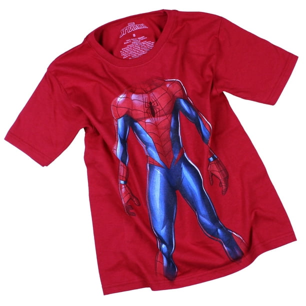 Spider-Man Boy's Full Body Graphic Print Costume Spidey T-Shirt, 4