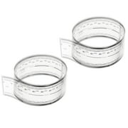 Uxcell Film Flexible Ruler 50cm 0.1mm Scale with R Angle and Width Lines Clear PET Plastic Folding Straight Ruler for Factory, Transparent, 2 Pcs