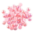 thumbnail image 1 of KLKCMS 100 Pieces Half Pearl Bead Flat Back 8mm Scrapbooking for DIY Craft pink, 1 of 9
