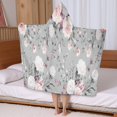 thumbnail image 5 of Pioneer Flower Floral Print Pattern Hooded Bath Towel，50"x30" for Ages 3 To 12 Kids, Quick Dry Lightweight Soft Microfiber Hood Beach Towel Cover Up for Kids, 5 of 7