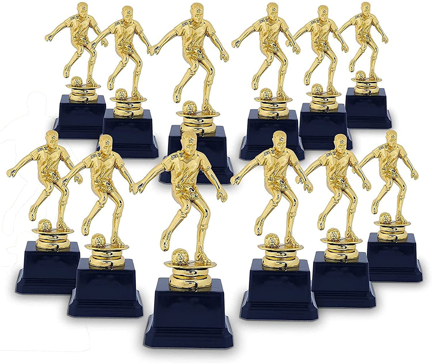 2.5 x 6 Inches Gold Competition Trophies Juvale Soccer Tournament Award Trophy 12 Pack