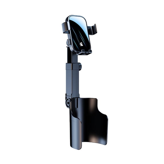 2 in 1 Car Cup Holder Phone Mount, 360° Rotatable Adjustable Cell Phone Holder With Expandable Base, Auto Cup Stand For Smartphone
