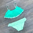 thumbnail image 3 of Bnwani 2PC Swimwear for Kid Girl Kids Infant Ruffle Ruffles Swimwear Bikini Summer Swimsuit Bathing 8 T, 3 of 7