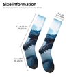 thumbnail image 4 of Zufioo Blue Thunder Storm Dragon Print Long High Thigh Socks Knee-High Warm Stocking Women Boot Sock Leg Warmer High Socks for Daily Wear, Cosplay, 4 of 6