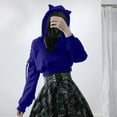 thumbnail image 2 of tklpehg Gothic Clothes for Women Long Sleeve Plus Size Hooded Sweatshirt Cute Ear Hoodie Pullover #A-Blue L, 2 of 6