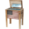 57 Quart Decorative Outdoor American Flag Cooler