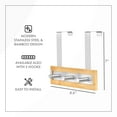 thumbnail image 6 of ToiletTree Products Bamboo Stainless Steel Over-the-Door Towel Hooks - Durable Coat, Clothes, and Towel Rack to Use in the Bathroom, Laundry Room, and Closet - 3 Hooks, 6 of 8