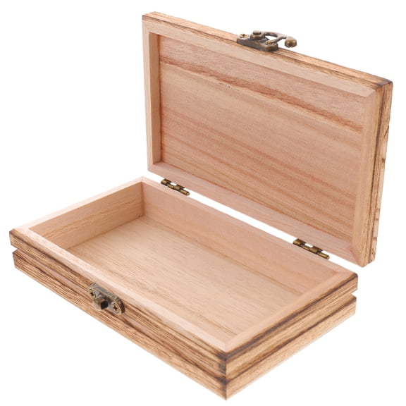 Wood Box with Lid Wooden Glasses Box Trinket Box Wooden Storage Box for Crafts Keepsakes