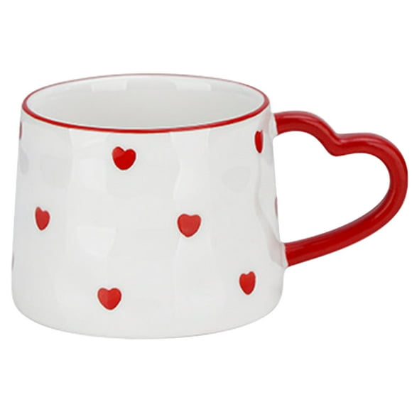 Taza de San Valentín, taza de agua para el hogar, taza de café de cerámica, taza con diseño de corazón, regalo para festivales