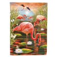 thumbnail image 1 of Carolines Treasures PRS4017CHF 28 x 0,01 x 40 Po Flamants Roses Partout Toile Maison Drapeau, 1 of 4