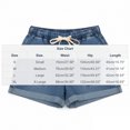 thumbnail image 2 of Karight Women's Elastic Waist Drawstring Denim Shorts with Rolled Cuffs Casual Summer Jean Shorts, 2 of 4