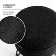 thumbnail image 6 of Hearth & Harbor Round Ottoman with Storage, Luxurious Foot Stool and Chic Vanity Stool with Storage, Elegant Boucle Black, 6 of 8