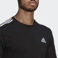 thumbnail image 6 of Adidas Men's Essential 3-Stripes T-Shirt Black, Medium, 6 of 6
