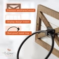 thumbnail image 3 of Autumn Alley Farmhouse Decor Hand Towel Ring for Bathroom - Rustic Towel Holder/Rack, Wall Mounted, Mix of Wood, Unique Shiplap & Black Ring, 3 of 7