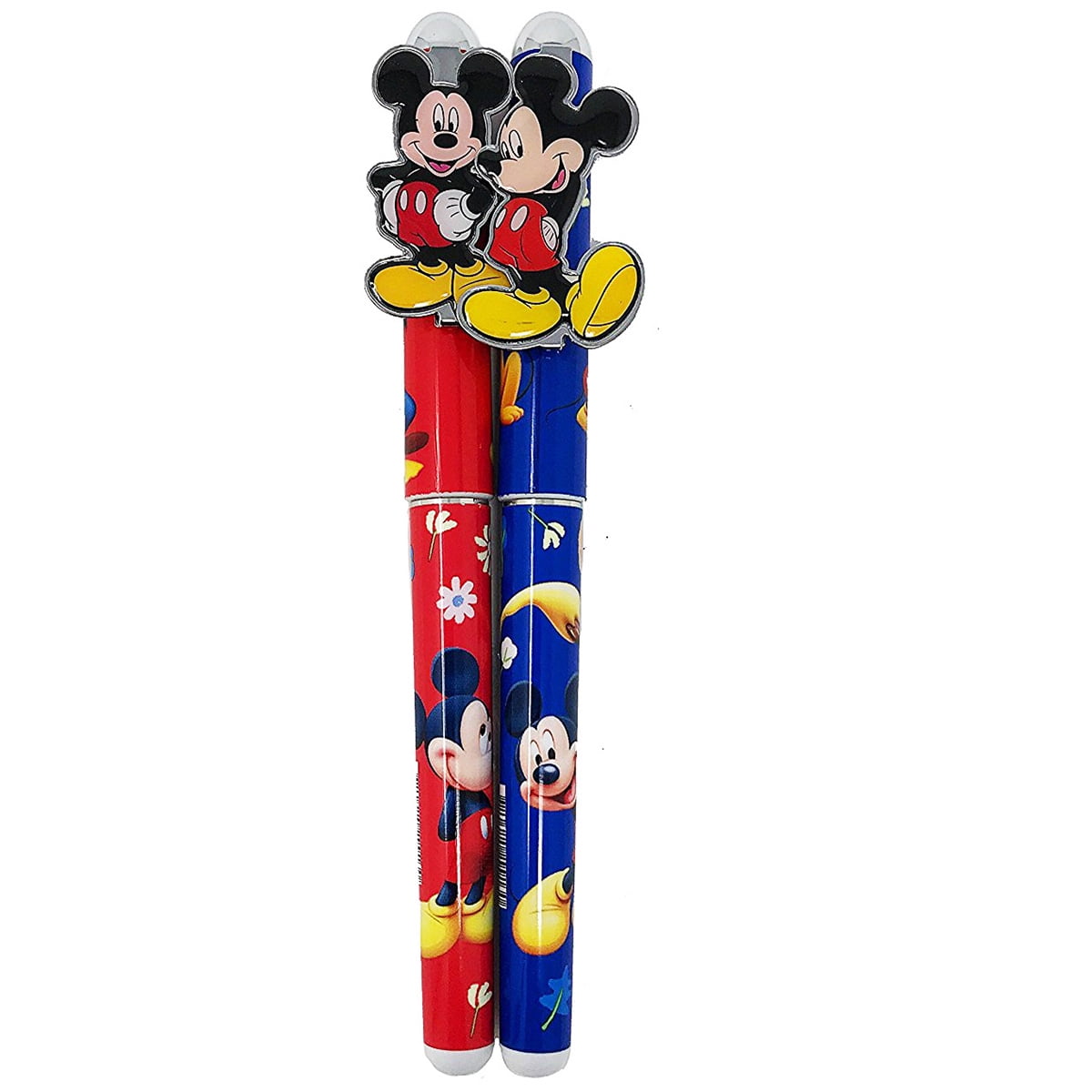 Pens Disney Fancy pen 3 set Red Blue Black Mickey Mouse Design New 